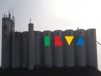 Sådan kan det komme til at se ud - nyt logo på Sorøs siloer (fotomontage)