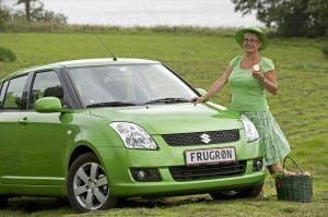 Fru Grøn har også en grøn bil