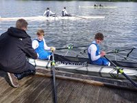 Foto: Tina Aagren. Malthe Arensbach og Rasmus Lind vandt begge dage i junior B dobbeltsculler.