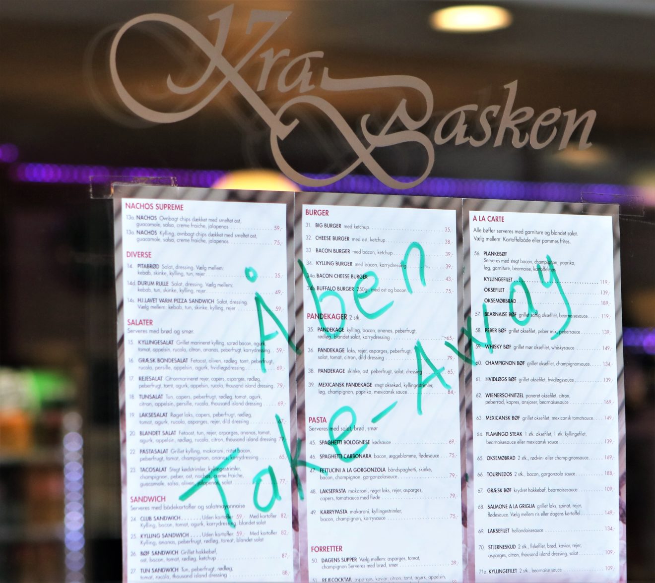 Take away fra Café Krabasken