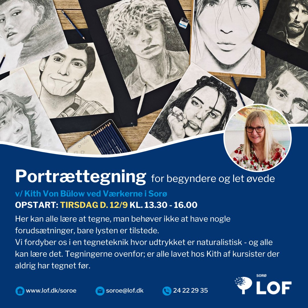 Portrættegning hos LOF Sorø